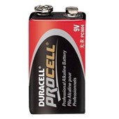 Pro Cell Battery Duracell Procell 9Volt Alkaline Sold as Each 12 in a Box