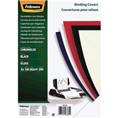 Fellowes Binding Covers Gloss A4 Black 100 Pack