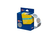 Avery Dispenser Dot Stickers 24mm Silver 250 Pack