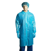 Bastion Labcoat No Pocket Polypropylene Large Blue Carton 100