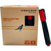 Bibbulmun Highlighter Chisel Red Each
