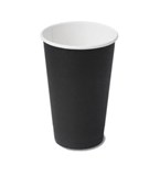 Go Bio Single Wall Cups Biodegradable Compostable PLA 16oz Black Carton 1000