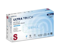 Ultra Touch Examination Nitrile Blue Powder Free Gloves Disposable Small Box 100 Sold as Each 10 in a Carton