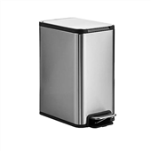 Dolphy 8L Stainless Steel Indoor Trash Can with Foot Pedal