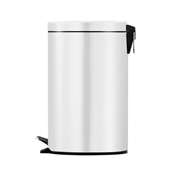 Dolphy 5L Round Stainless Steel Pedal Bin White