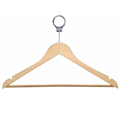 Dolphy Security Wooden Cloth Hanger  Natural Wood