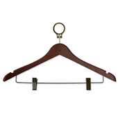 Dolphy Security Wooden Cloth Hanger  Brown