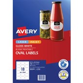 Avery Label Oval L7102 18Up Pack 10
