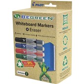 Pilot BegreeN Whiteboard Eraser  4 x Bullet V Board Master Bulllet Tip Whiteboard Markers