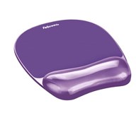 Fellowes Crystal Gel Wrist Support and Mouse Pad Purple