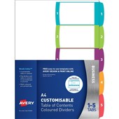 Avery Customisable Ready Index 922002 A4 15 Tab Divider