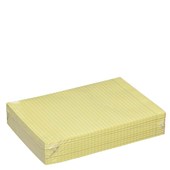 Aspire Writing Pad A4 Ruled Bond 60gsm Yellow 100 Sheets Box 10