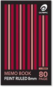 Olympic Memo Book 80 Page 165x100mm Feint Ruled 8mm Sold as Each 20 in a Pack