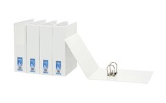 Aspire Insert Binder A4 Lever Arch 75mm White Sold as Each 10 in a Box