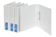 Aspire Insert Binder A4 2D Ring 38mm White Sold as Each 15 in a Box