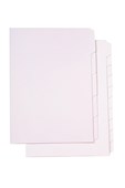 Marbig Dividers 10 Tab Manilla Unpunched A4 White 25 per Box