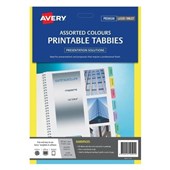 Avery L7431 Print On Tabbies 48 Tabs Assorted Pack
