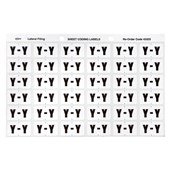 Avery Colour Coding Labels Y Side Tab White 180 Pack