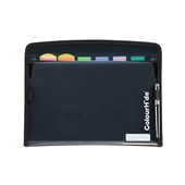 Colourhide Zipit Expanding File 7 Pocket Foolscap Black