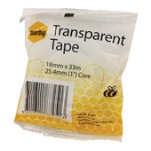 Marbig Office Tape Clear 18mmx33m Clear Each Sold as Each 8 in a Bundle