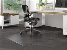 Marbig Chairmat PVC Keyhole Low Pile Carpet Clear