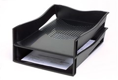 Marbig Document Tray Economy Stacking Portrait Black