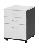 Mobile Pedestal MPWI 2 Drawers  1 File WhiteIronstone