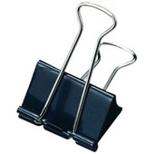 Marbig Foldback Clips 50mm Black 12 Pack