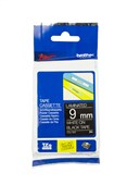 Brother TZe325 Labelling Tape 9mm White on Black