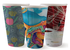 BioPak BioCup 460ml  16oz 90mm Art Series Double Wall Pack 40  Sold as Pack 40 600 in a Carton
