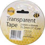 Marbig Office Tape 24mmx66m Clear Each 6 per Bundle