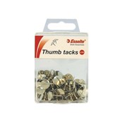 Esselte Thumb Tacks 11mm Silver 100 Pack