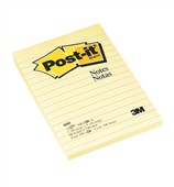 Post It Notes Pad Ruled 660 Canary Yellow Sold as Each 12 in a Pack
