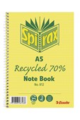Spirax 812 Notebook 120 Pages Recycled A5 Sold as Each 5 in a Pack