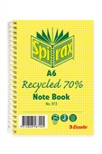 Spirax 813 Notebook 100 Pages Recycled A6 Sold as Each 5 in a Pack
