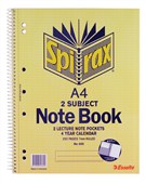 Spirax 605 2 Subject Notebook 250 Pages A4