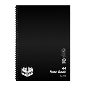 Spirax P595 Notebook 120 Pages A4 Black Sold as Each 10 in a Pack