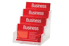 Esselte Business Card Holder Landscape 4 Pocket Clear