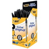 Bic Cristal Ballpoint Medium Black 50 Box