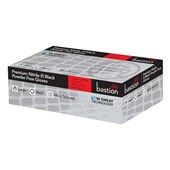 Bastion Premium Nitrile Micro Textured Powder Free Gloves Black Large 100 Pack