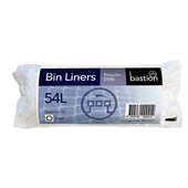 Bastion 54 Litre Regular Duty Bin Liners Black 50 Roll
