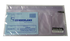 Cumberland Business Card Holder Refill Sleeves 10 Pack