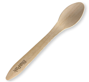 BioPak 19Cm Coated Spoon 100 Pack  Wood