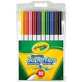 Crayola 585010 Washable Super Tip Medium Markers Assorted Coloured Pk10