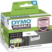Dymo LabelWriter Durable Labels 57x32mm White 2 Pack