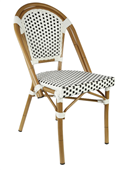 Durafurn Eiffel Chair  Natural Frame  WhiteBlack Standard