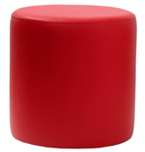 Durafurn Ottoman Round  Red