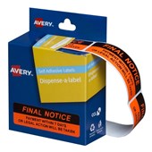 Avery DMR1964R3 Final Notice Dispenses Labels