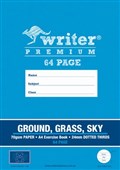 Writer premium A4 64pg 24mm Dotted Thirds Exercise Bk GroundGrassSky each Sold as Each 10 in a Pack
