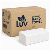 Luv L1416 Compact Hand Towel 1 Ply 150 Sheet Carton 16 90 per Pallet